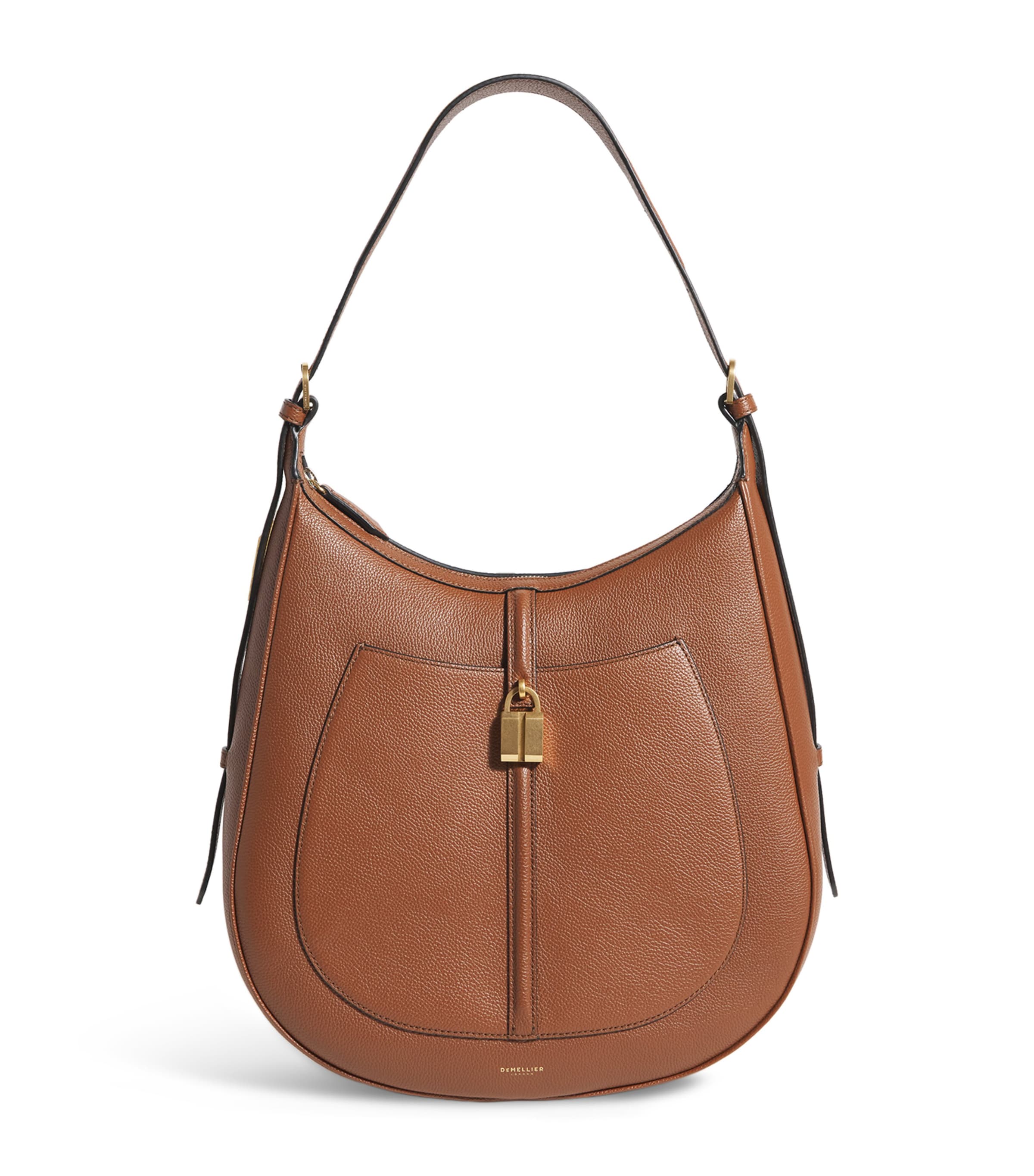 Demellier Beige Small Leather Siena Shoulder Bag