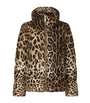 Multi Leopard Print Puffer Jacket