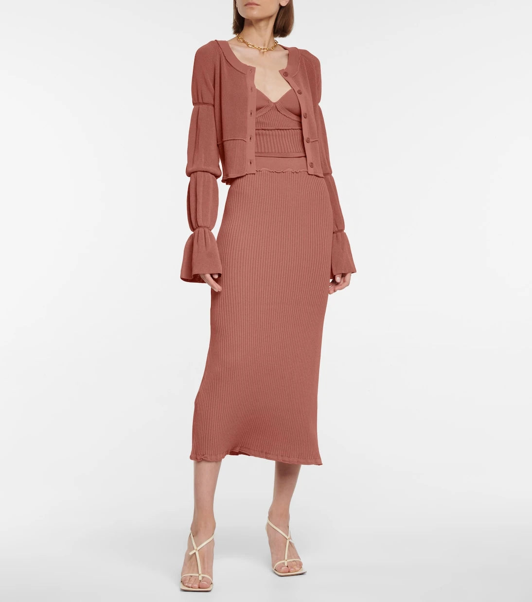 Altuzarra - Ribbed-knit midi skirt