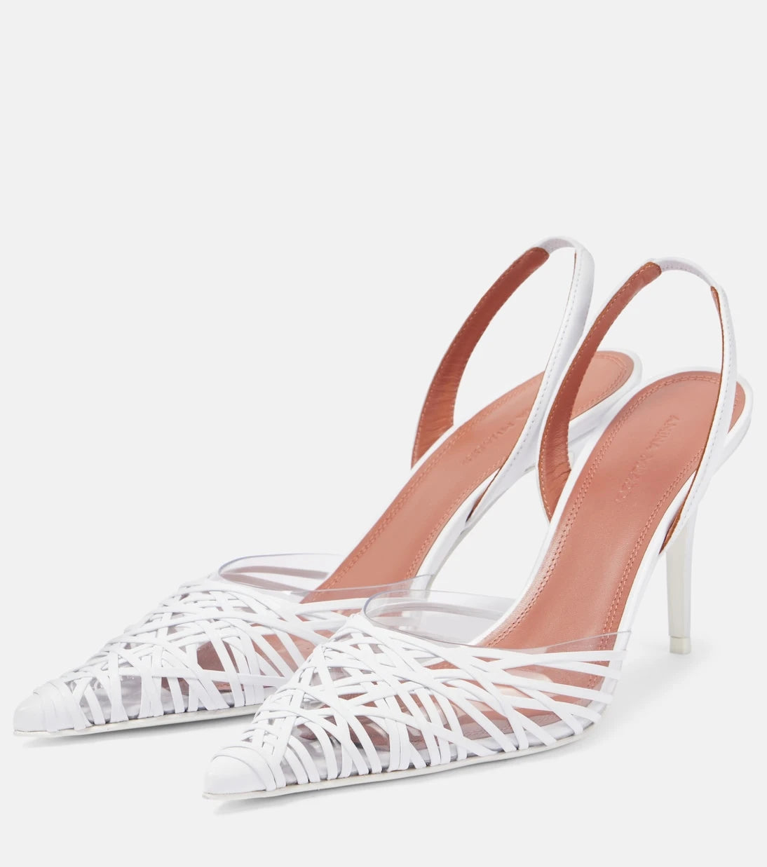 Amina Muaddi - Lori 90 leather slingback pumps
