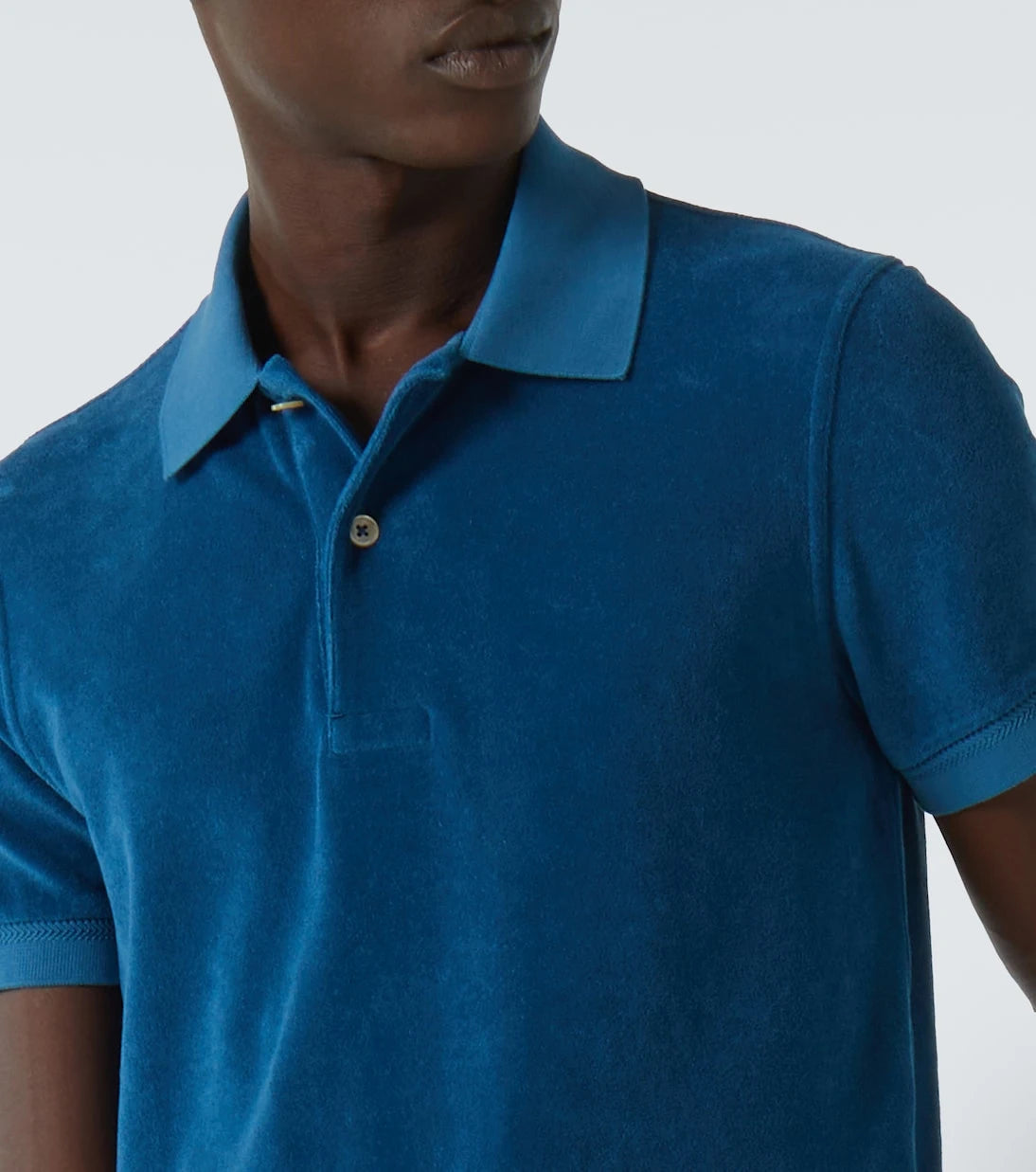 Tom Ford - Cotton-blend velvet polo shirt