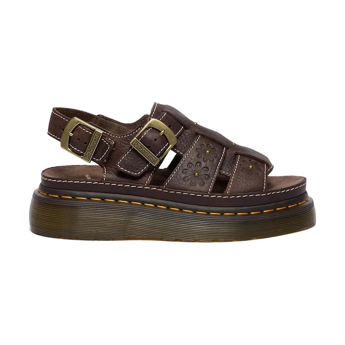 Dr. Martens platform kadın deri sandalet Wrenlie