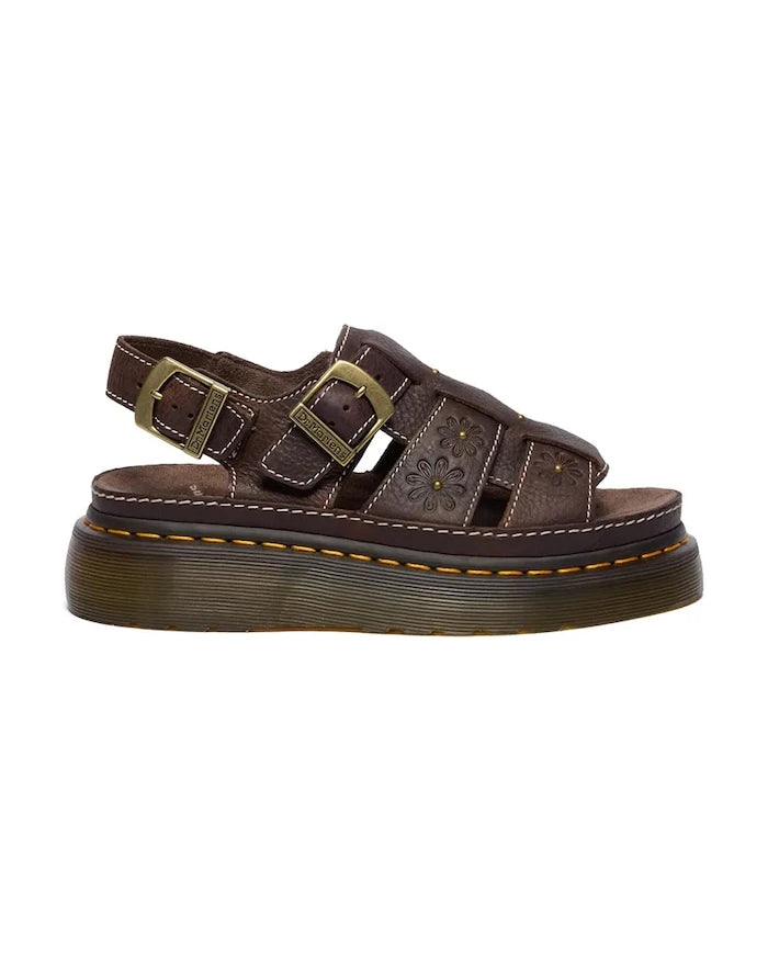 Dr. Martens platform kadın deri sandalet Wrenlie