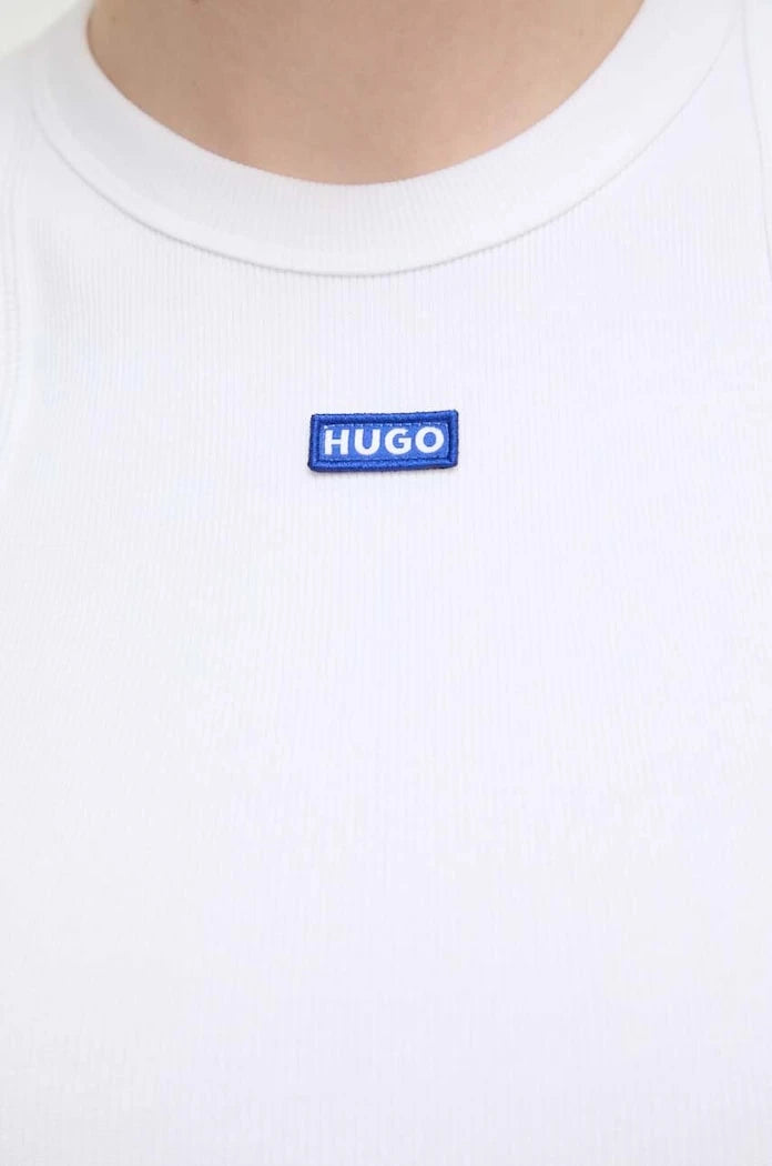 HUGO Blue kadın pamuklu elastan üst Easy Tank_B