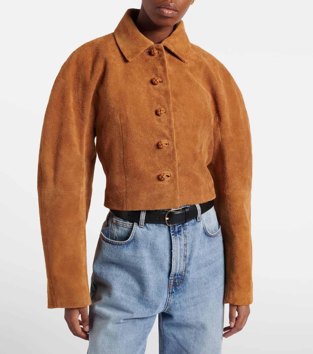 Róhe - Cropped suede jacket