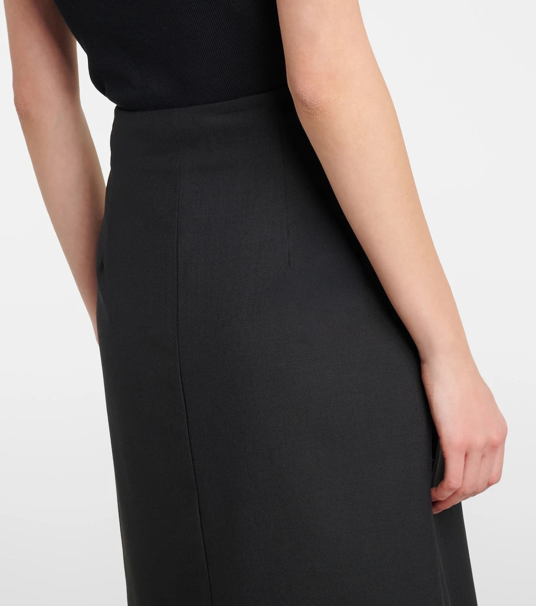 Róhe - Layered wool midi skirt