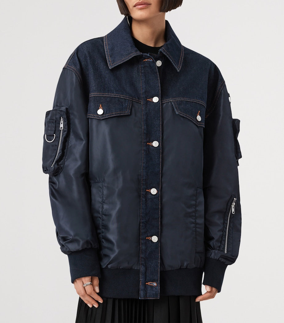 Blue Hybrid Verity Bomber Jacket