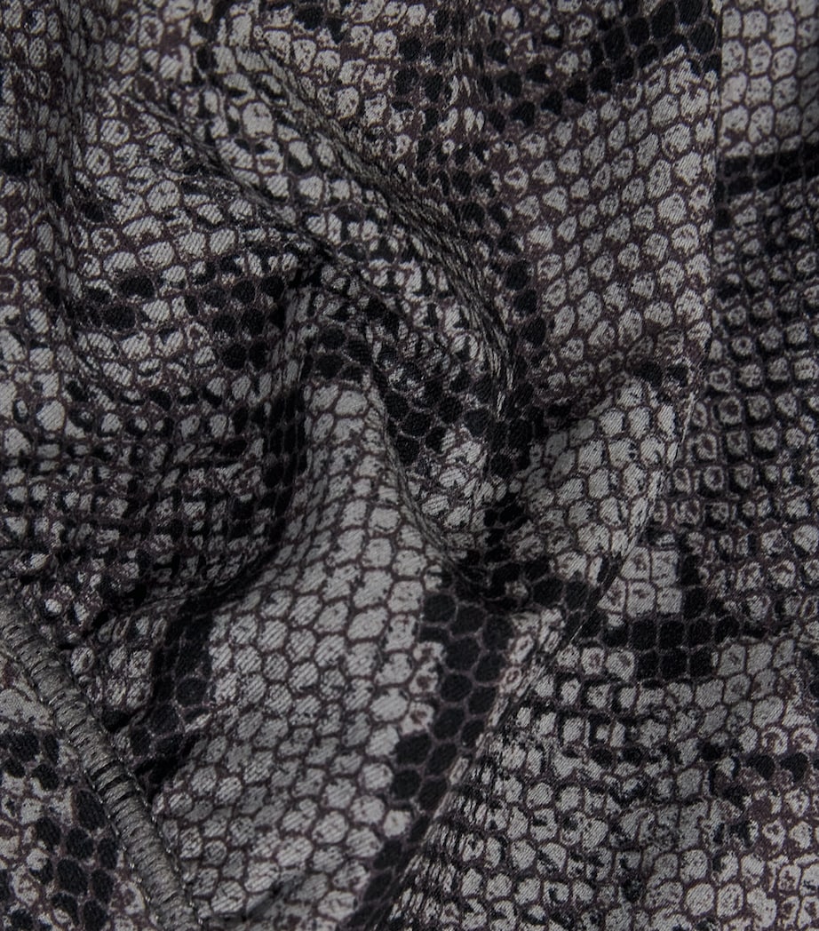 Skims Grey Fits Everybody Snakeskin Print Triangle Bralette