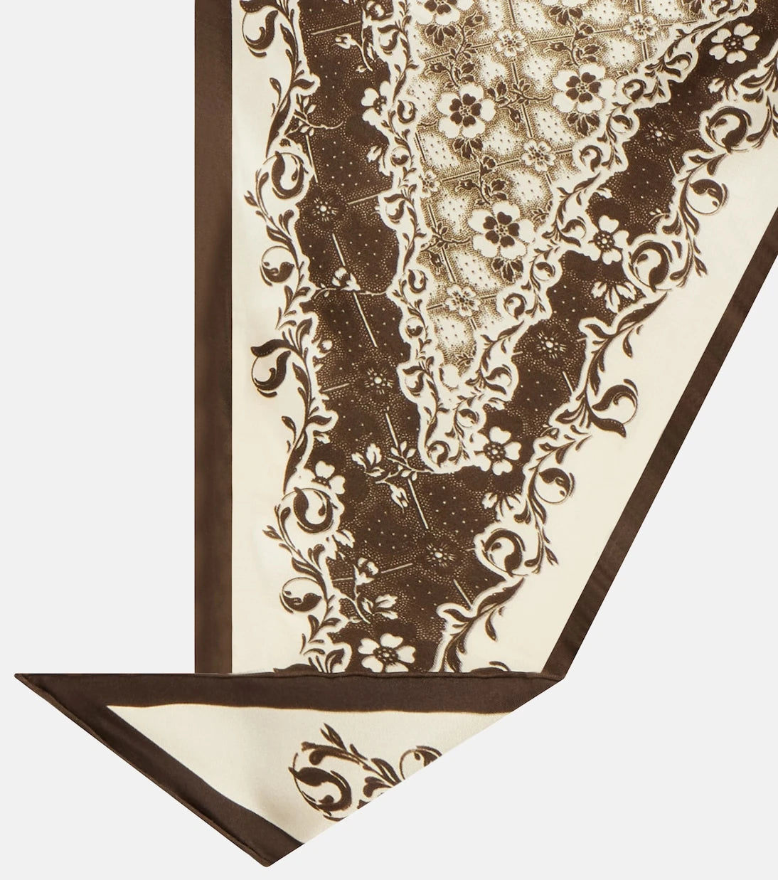 Alémais - Violet floral silk scarf