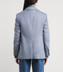 Max Mara Blue Alpaca-Cashmere-Yak Blazer