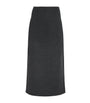 Lafayette 148 Black Wool-Cashmere Midi Skirt