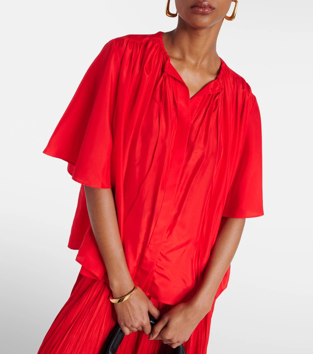Joseph - Bristow gathered silk blouse