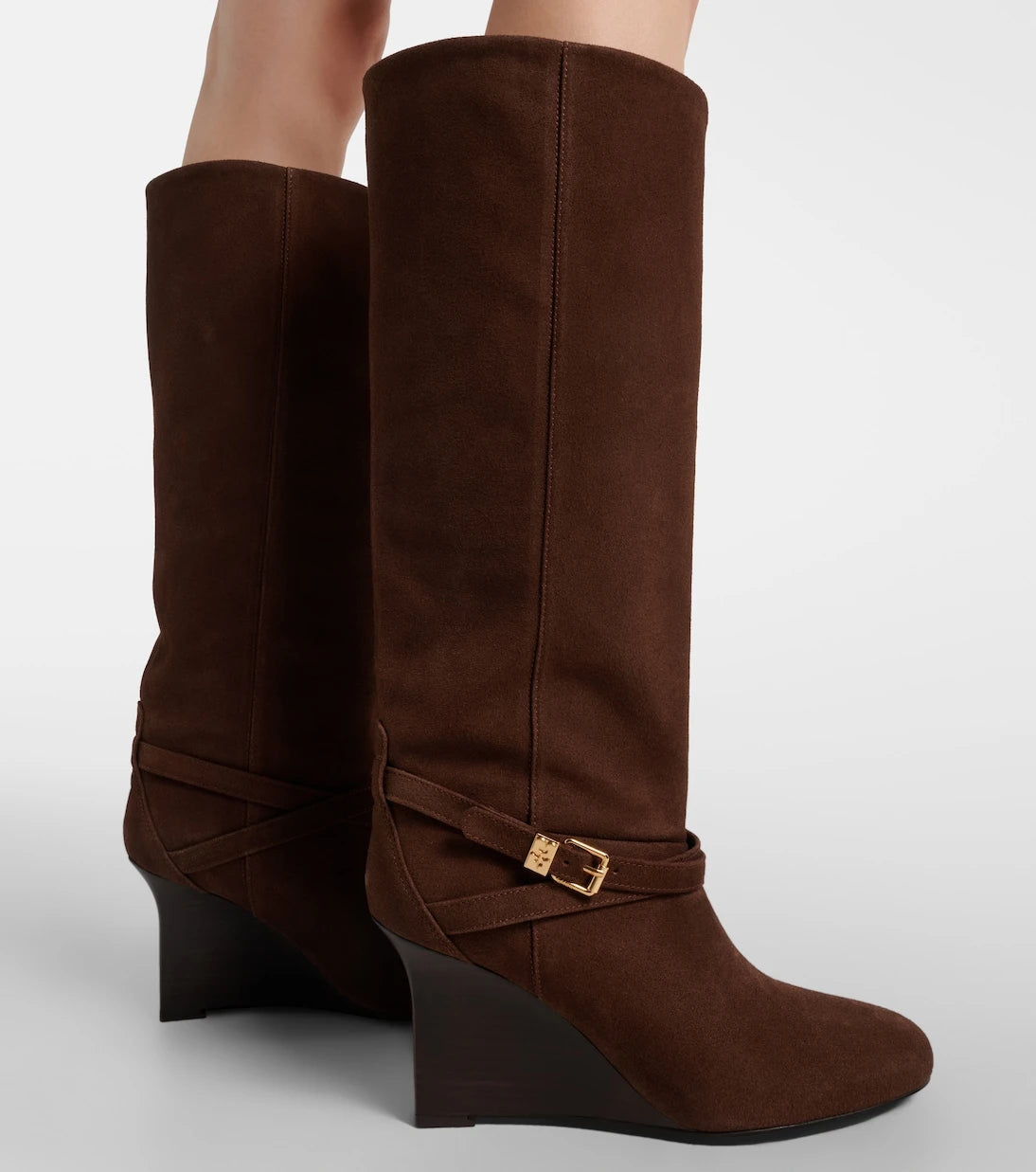 Ganni - Wedge knee-high boots