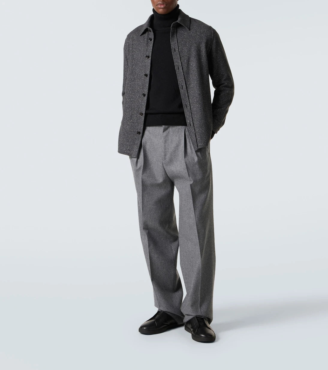 Zegna - أحذية سنيكرز تريبل ستيتش الجلدية