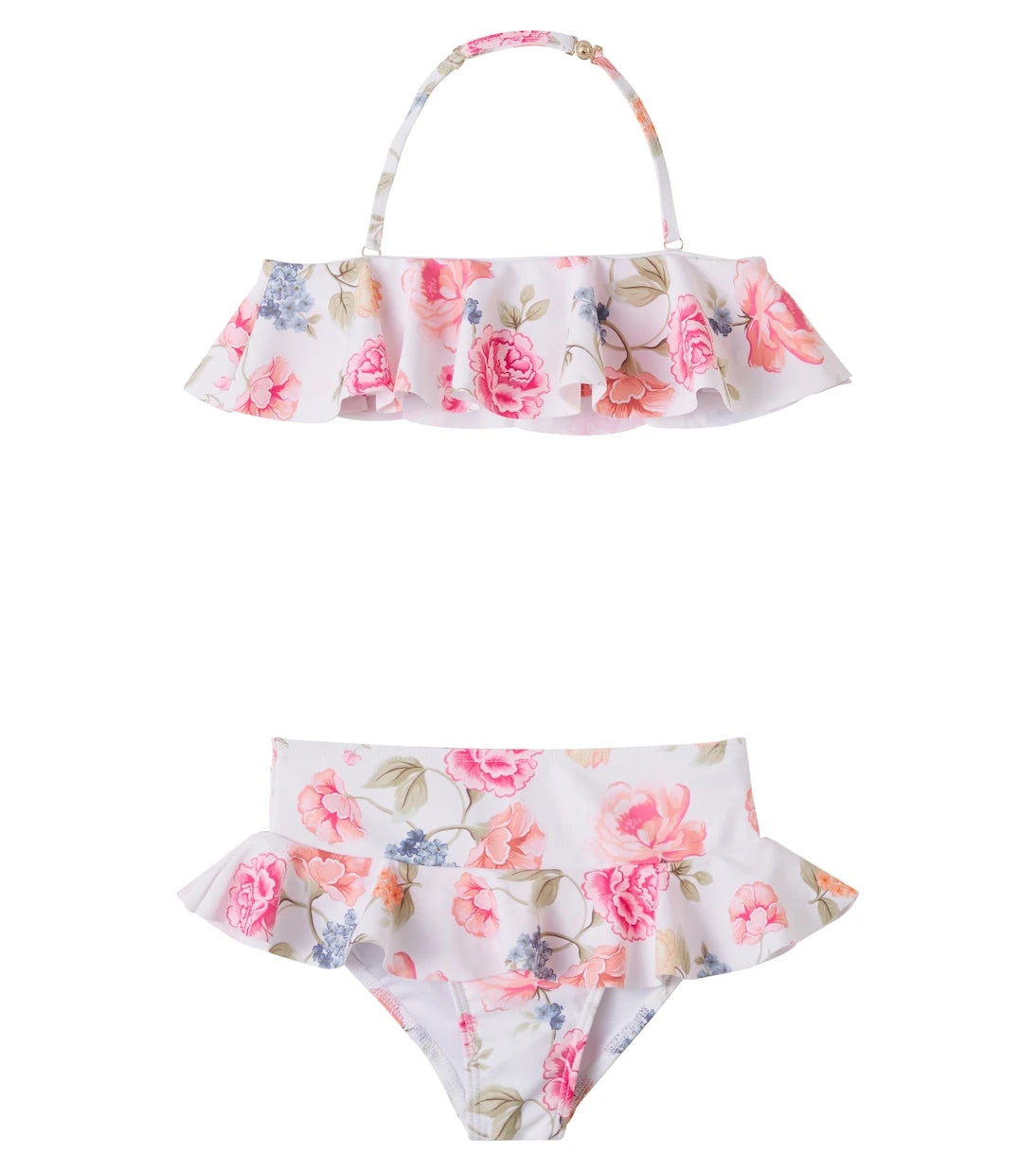 Chloé Kids - Çiçekli fırfırlı bikini