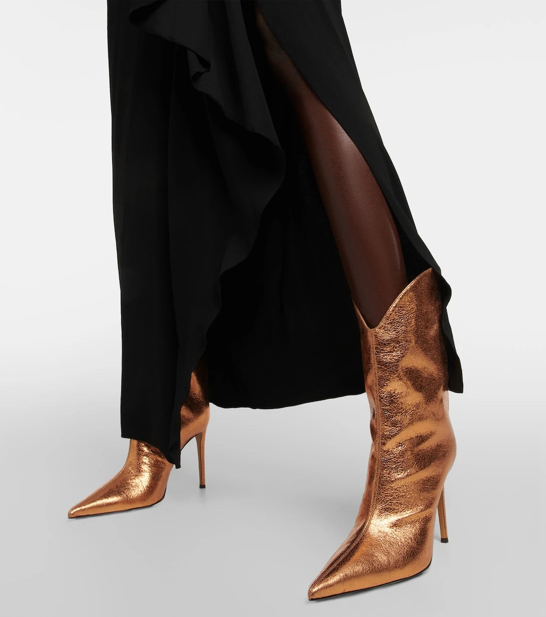 Alexandre Vauthier - Metallic leather ankle boots
