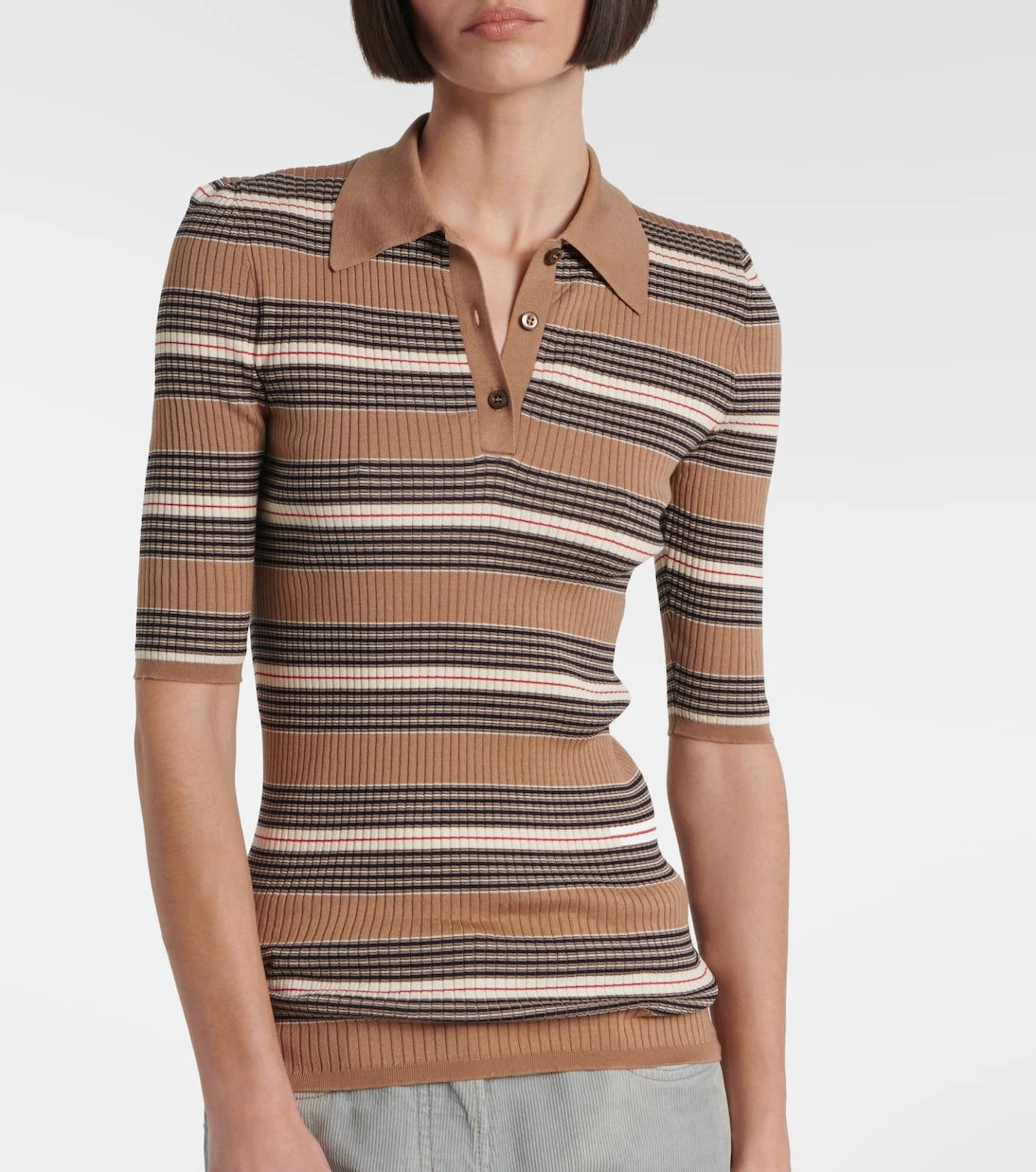 Prada - Cotton-blend polo sweater