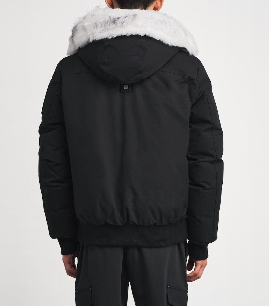 Moose Knuckles Black Down Original Ballistic Bomber Jacket