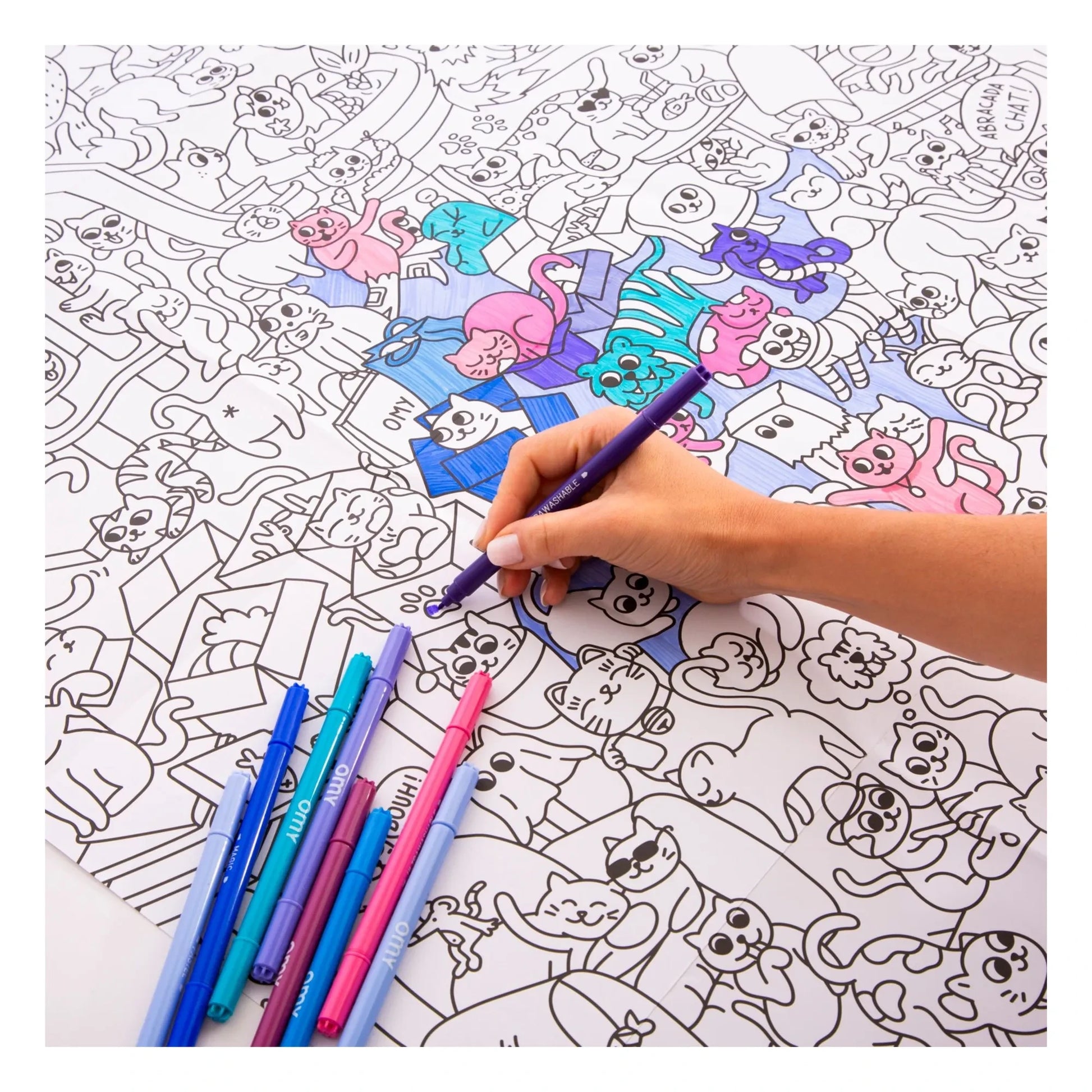 Omy - Giant coloring poster Kitty