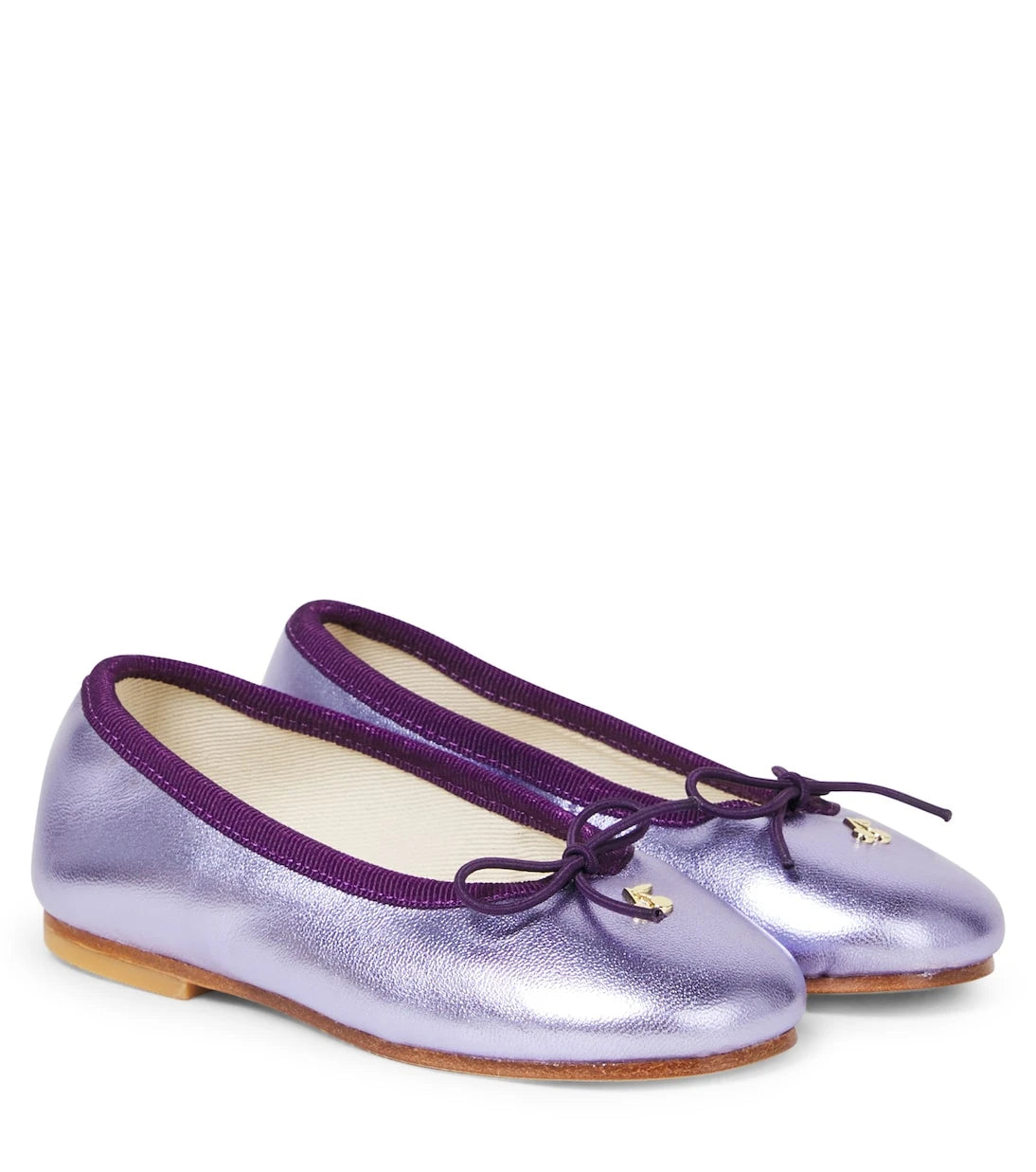 Bonpoint - Lisa metallic leather ballet flats