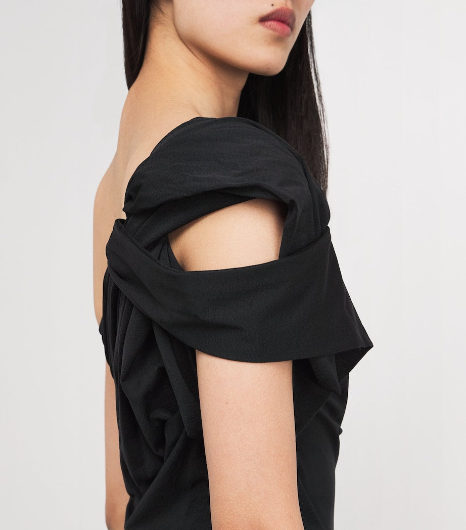 Rick Owens Twisted One-Shoulder Mini Dress
