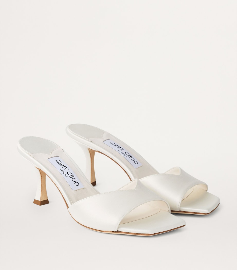Ivory Skye 70 Satin Mules