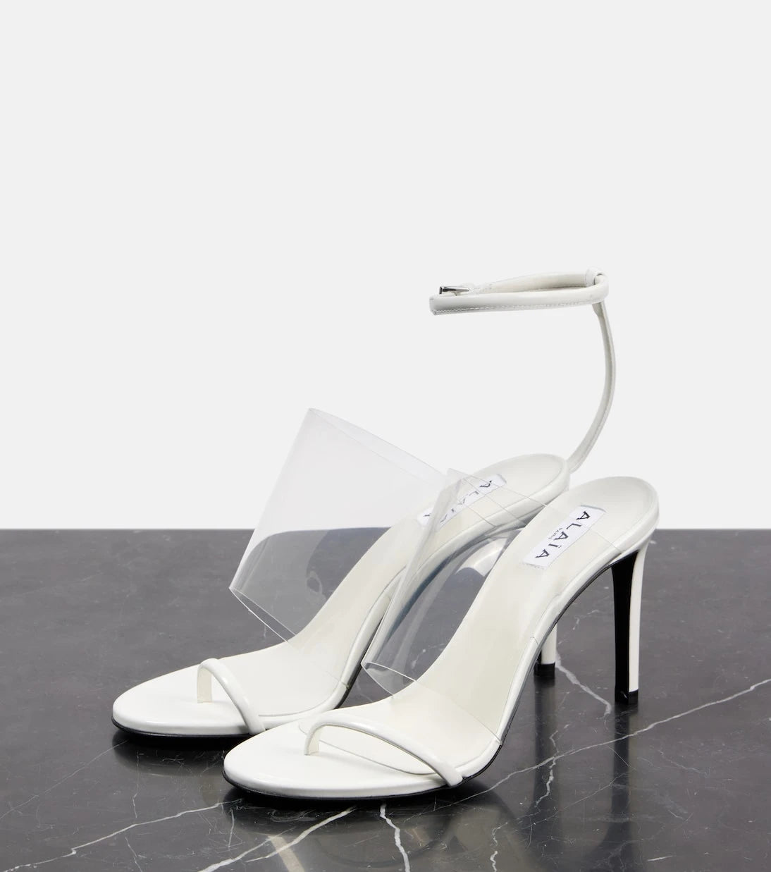 Alaïa - Plexi 90 leather & PU sandals