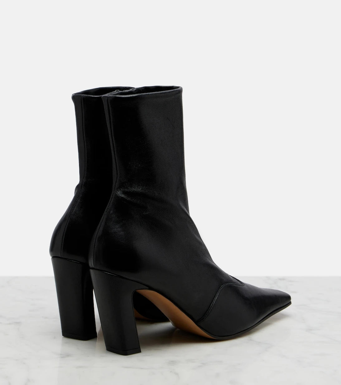 Khaite - Nevada leather ankle boots