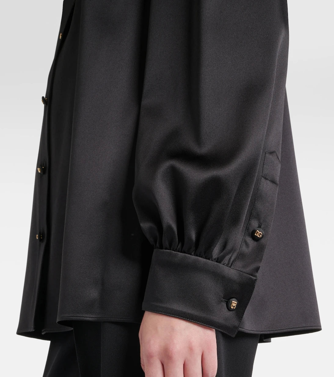 Dolce&Gabbana - Tie-neck silk-blend satin blouse