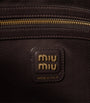 Miu Miu Brown Suede Ivy Tote Bag