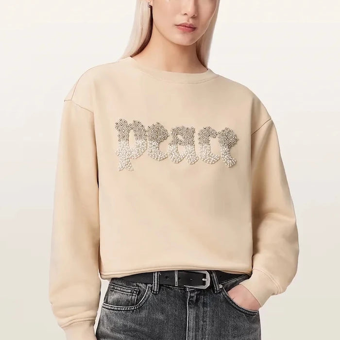 AllSaints kadın pamuklu PEACE sweatshirt