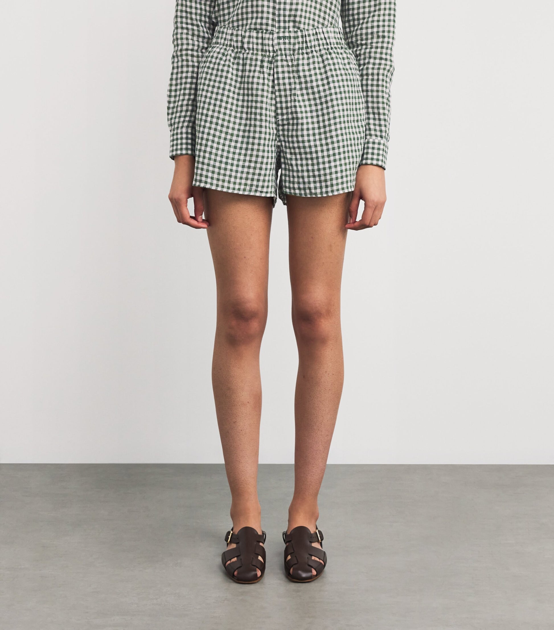 Green Linen The Boxer Shorts