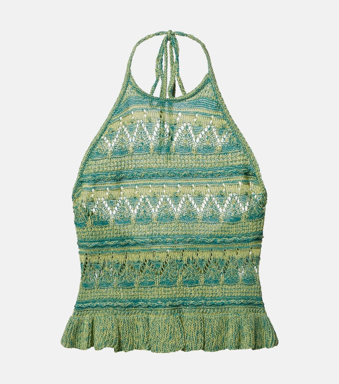Etro - Crochet halterneck cotton top