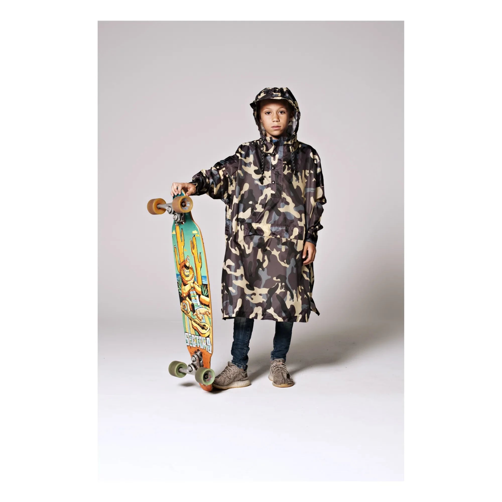Rainkiss - Jungle Camo Rain Cape - Kids Collection | Brown