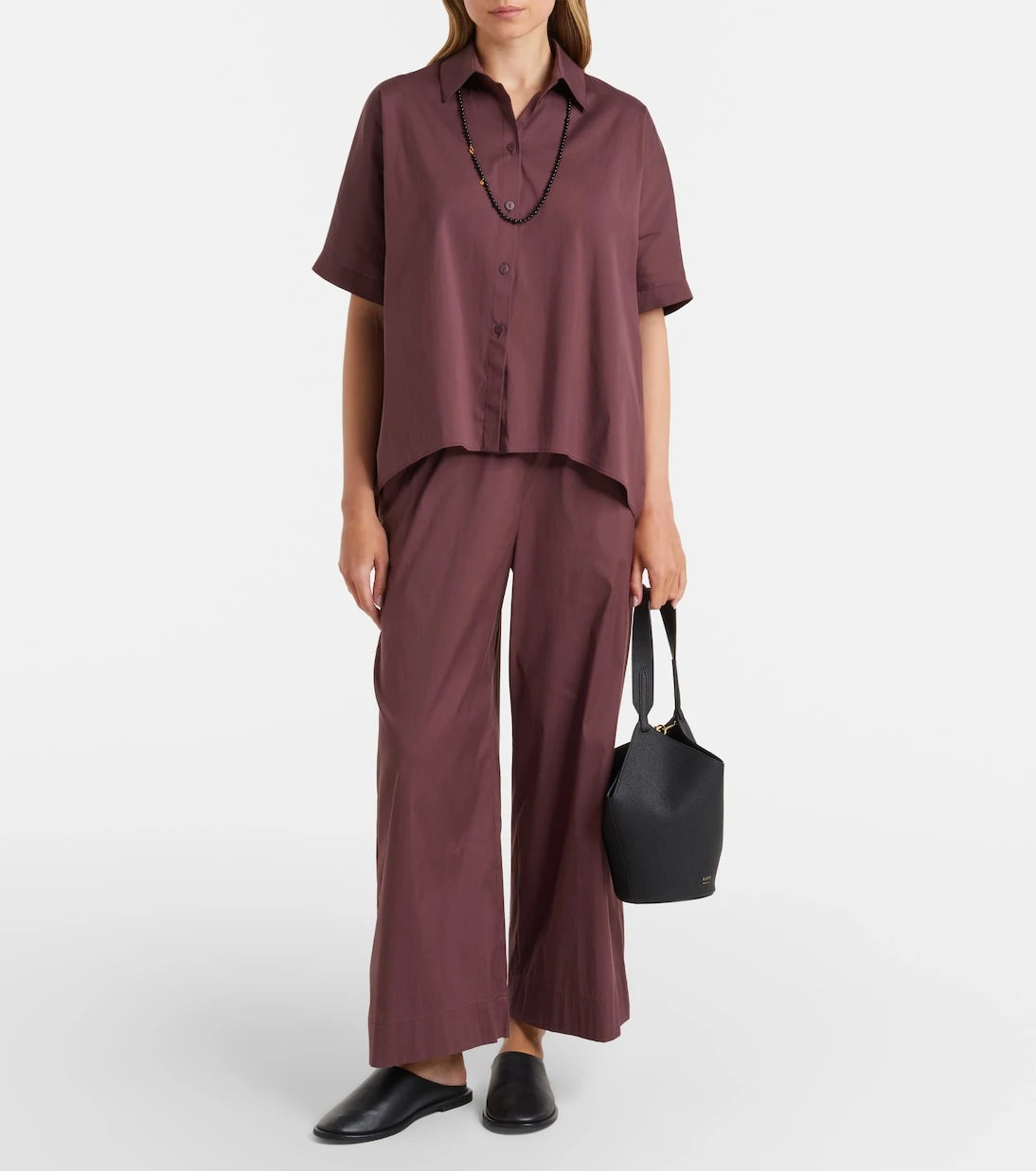 Max Mara - Pece cotton-blend wide-leg pants