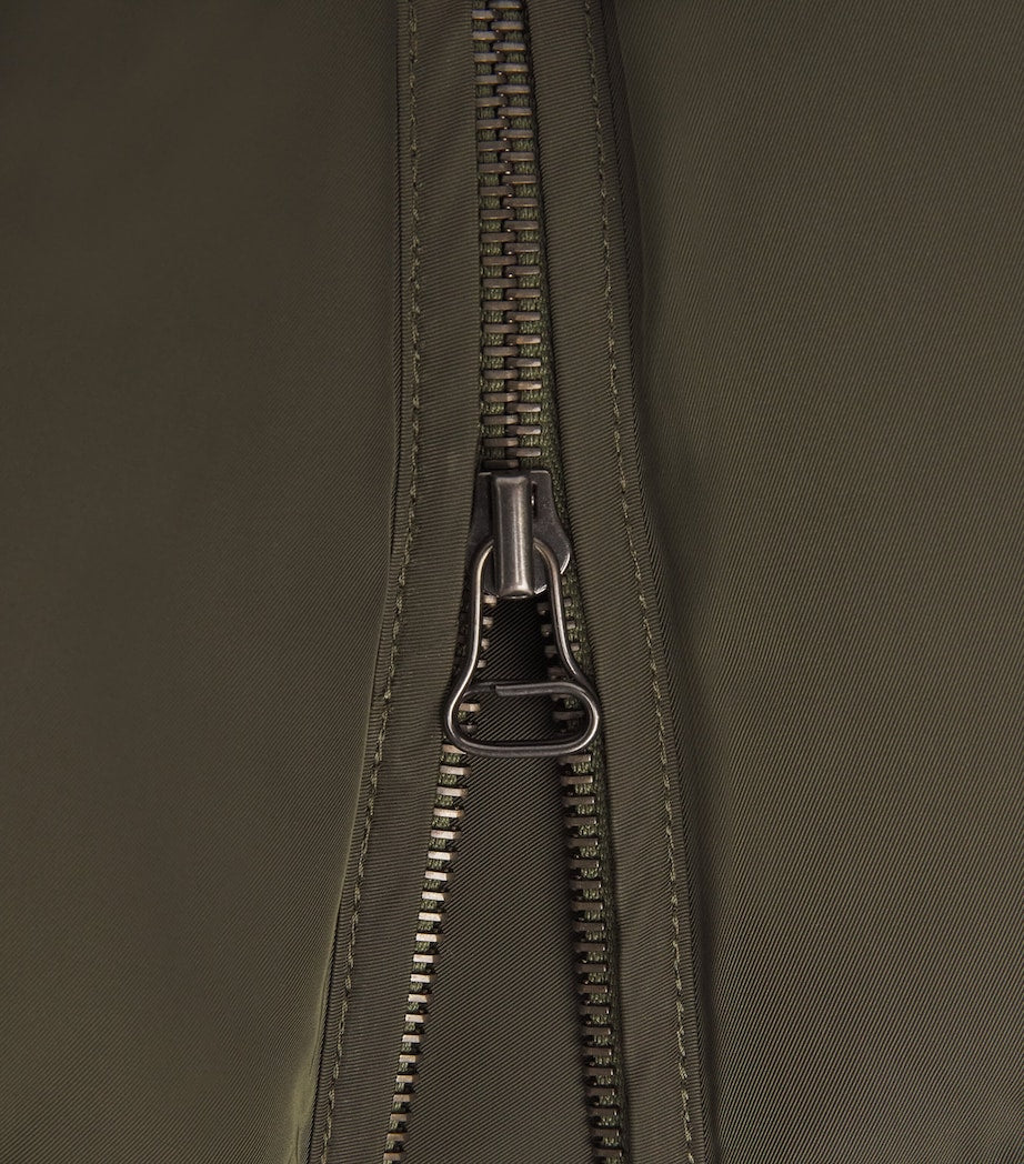 Yves Salomon Green Down-Mink Technical Puffer Jacket (76cm)