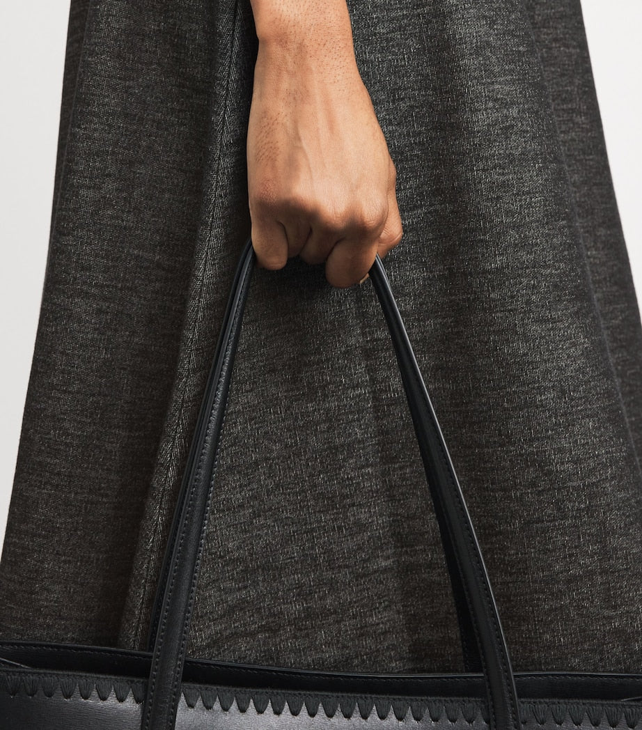 MAX&Co. Grey Stretch Cotton Jersey Midi Dress