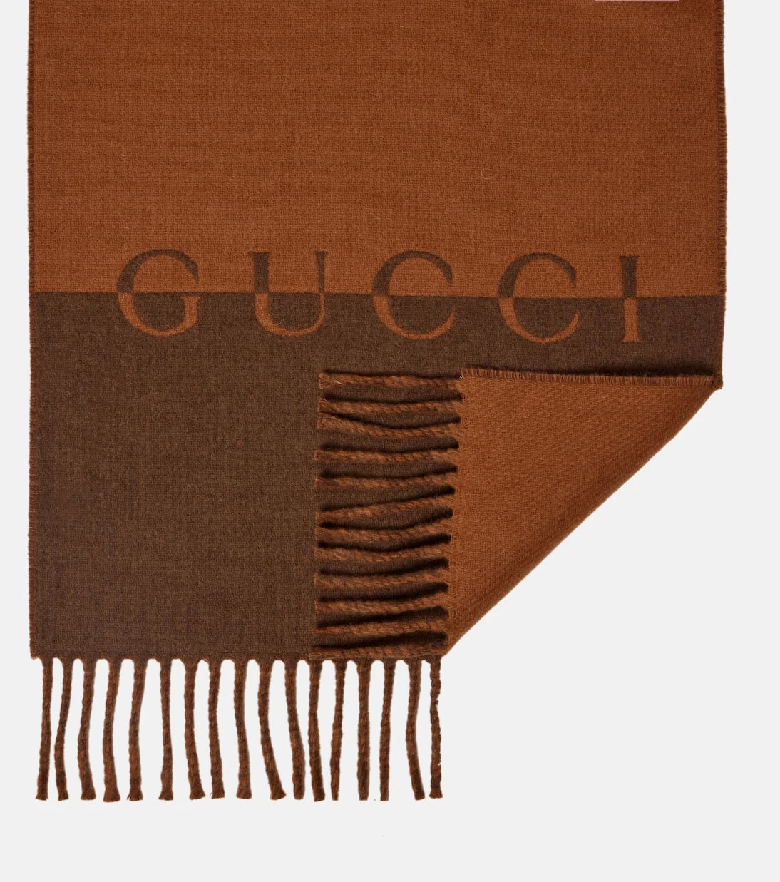 Gucci - وشاح شعار من الصوف والكشمير