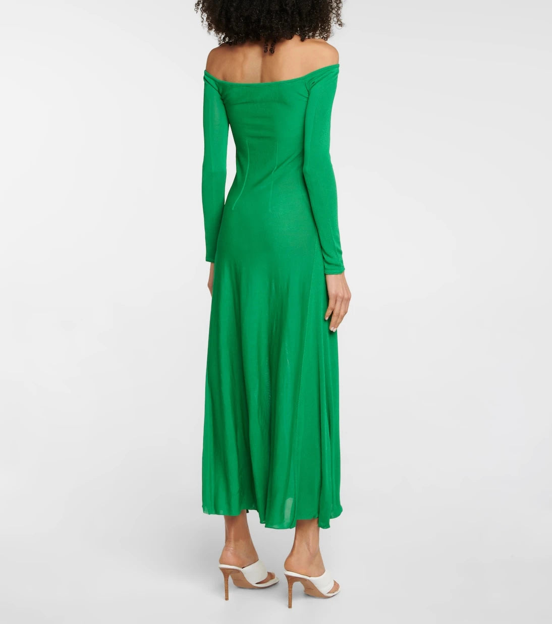 Jacquemus - La Robe Lagoa omuz dekolteli maksi elbise