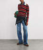 Guest In Residence Red Cashmere Cropped Rugby Shirt