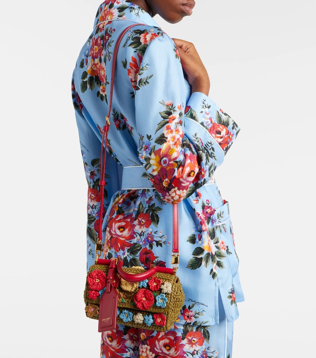 Dolce&Gabbana - My Sicily Mini rafya görünümlü saplı çanta