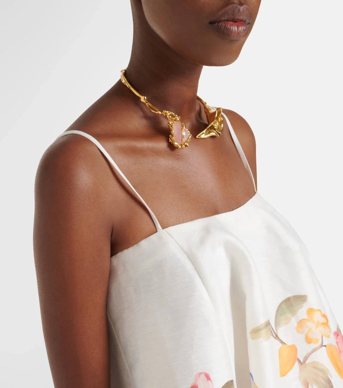 Leo Lin - Caitlin floral linen-blend minidress