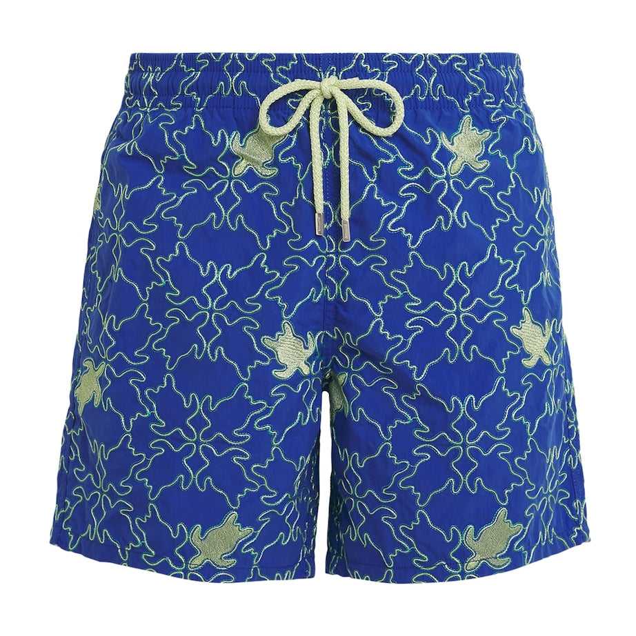 Embroidered Turtle Mistral Swim Shorts