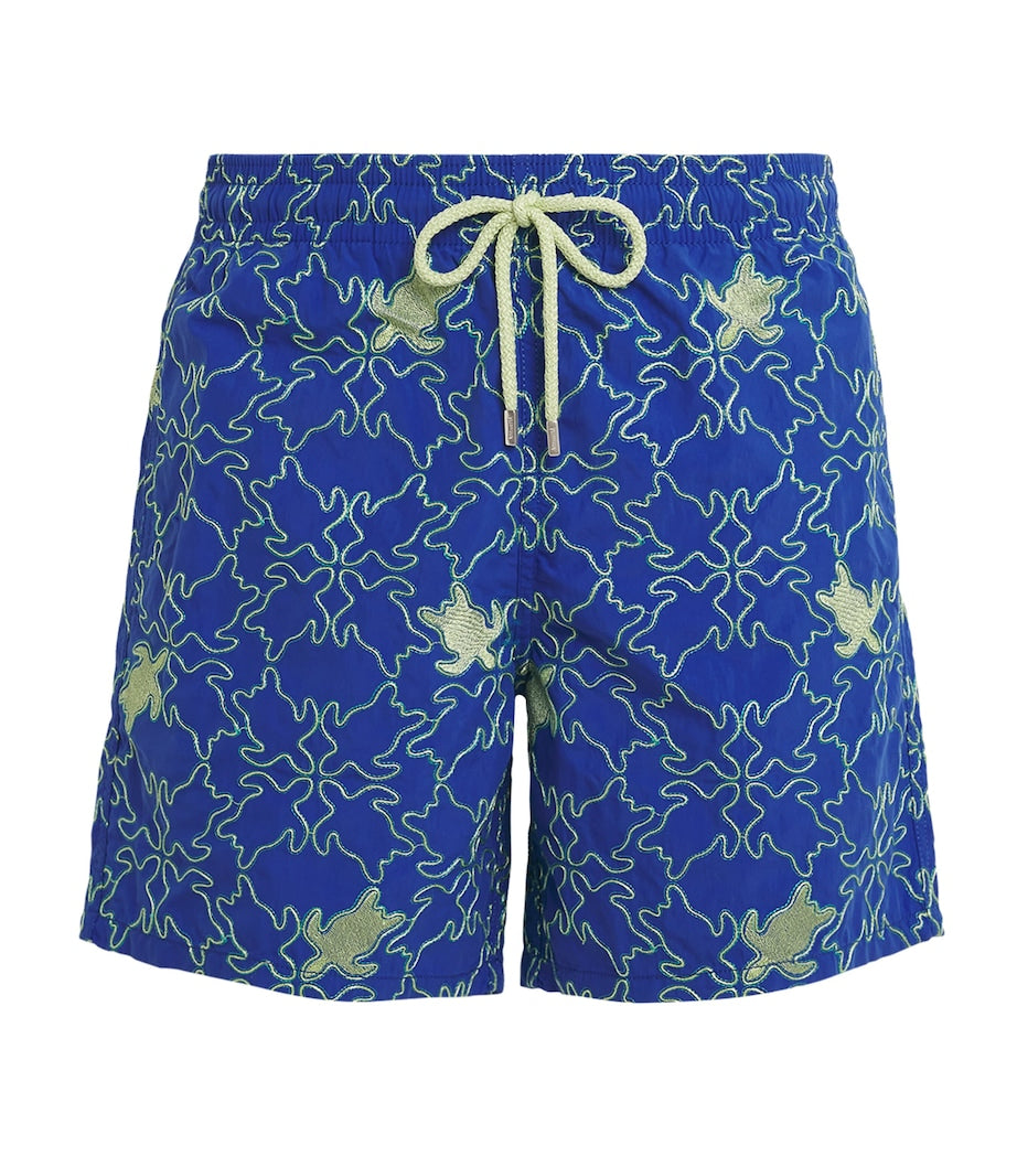 Embroidered Turtle Mistral Swim Shorts