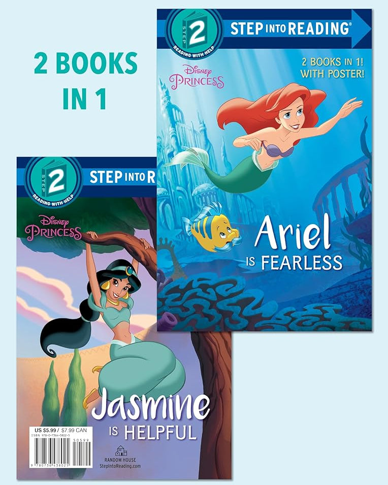 Ariel Is Fearless/Jasmine Is Helpful (Disney Princess) (Step into Reading)