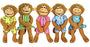 Five Little Monkeys Finger Puppet Playset