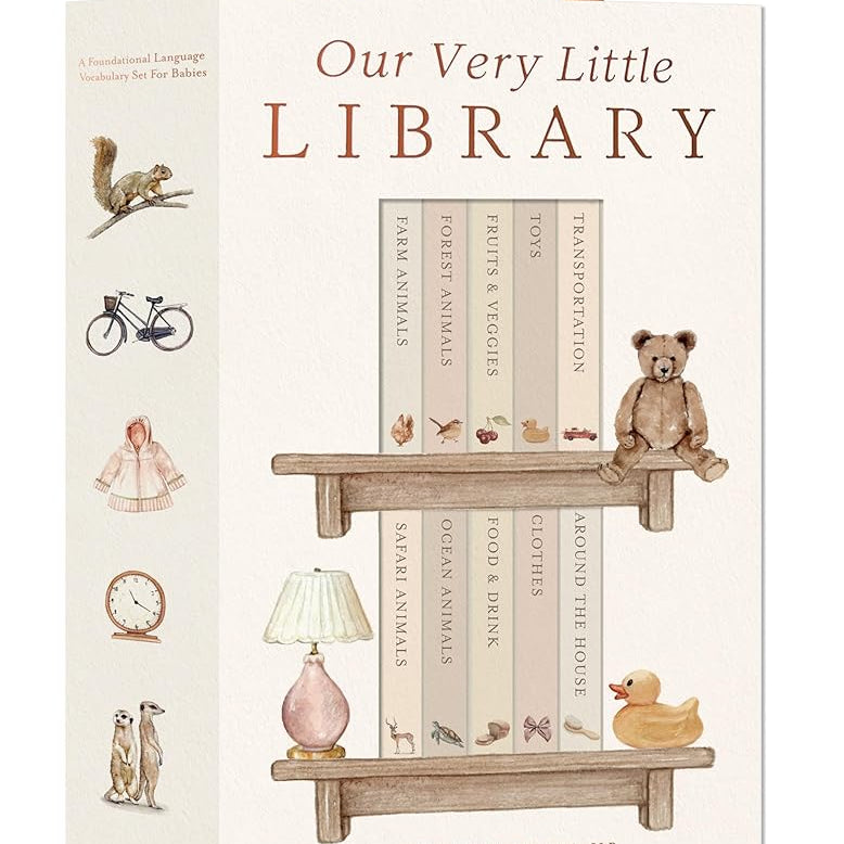 Our Very Little Library Board Book Set: A Foundational Language Vocabulary Board Book Set for Babies (Our Little Adventures Series)