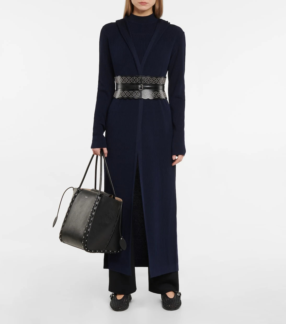 Alaïa - Hooded wool-blend cardigan
