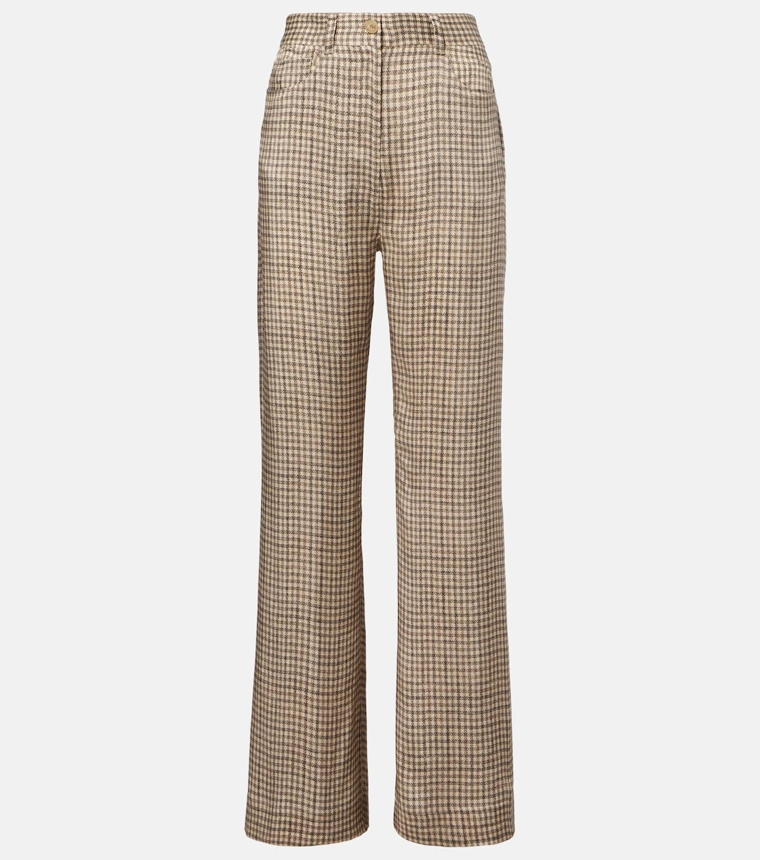 Acne Studios - Poltana checked mid-rise wide-leg pants