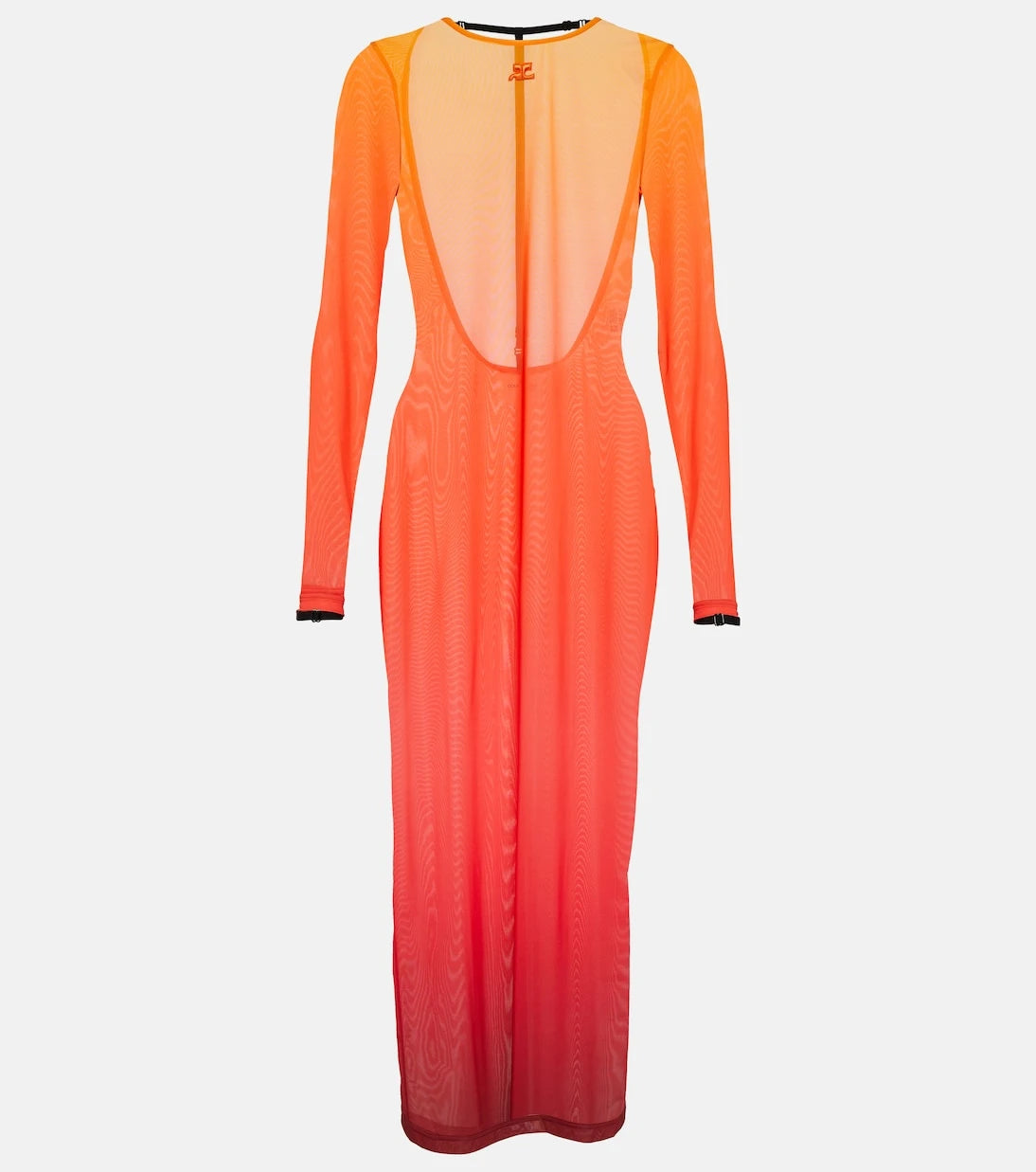 Courrèges - Gradient semi-sheer midi dress